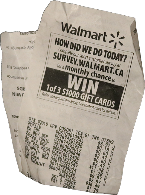 walmart receipt